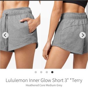 lululemon inner glow short 3” sz 4